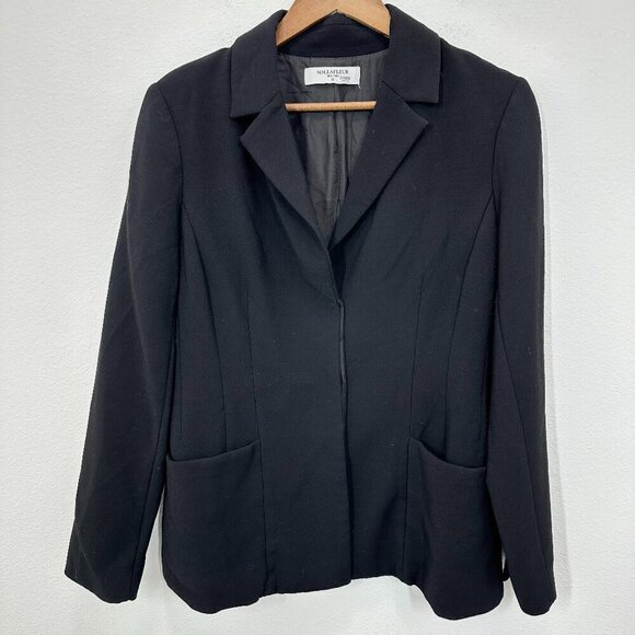 M.M. Lafleur Collins Blazer Black Career Suit Office Contemperary Classic - Picture 3 of 11
